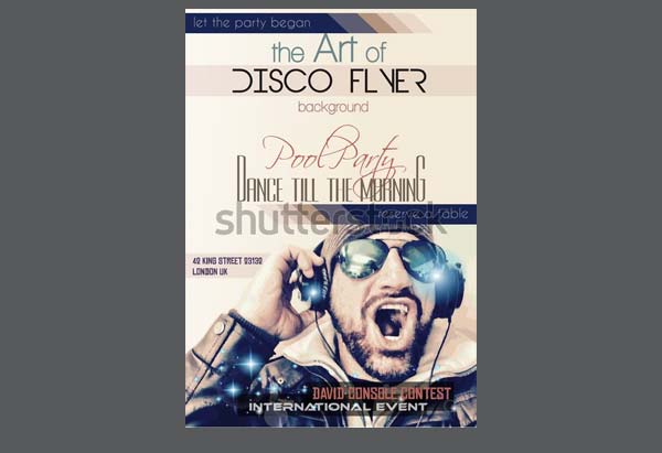 Disco Night Club Event Flyer layout