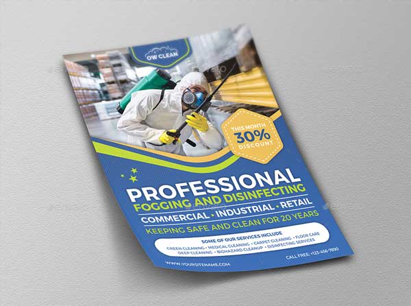 Disinfecting and Carpet Cleaning Flyer Template