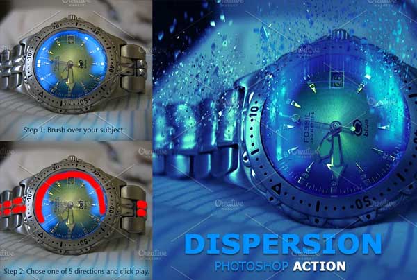 Dispersion Photoshop Action Template