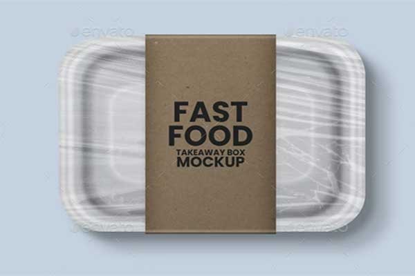 Disposable Food Box Mockup