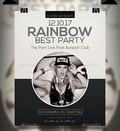 Dj Party Flyer and Poster Design Template