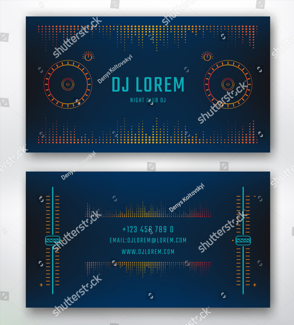 Dj or Music Studio Business Card