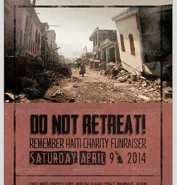 Do Not Retreat Charity Event Flyer Template