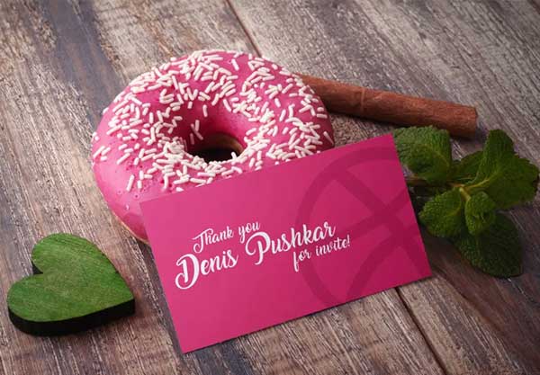 Donut Business Card Mockup