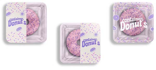 Donut Container Mockup PSD Download