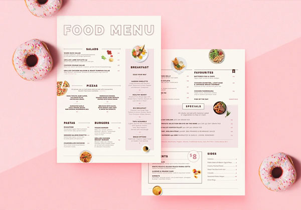 Donut Food Menu Flyer Template