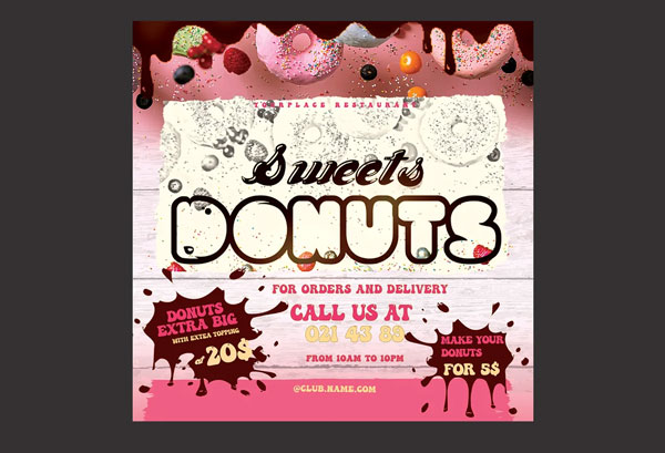 Donut Shop Flyer Design