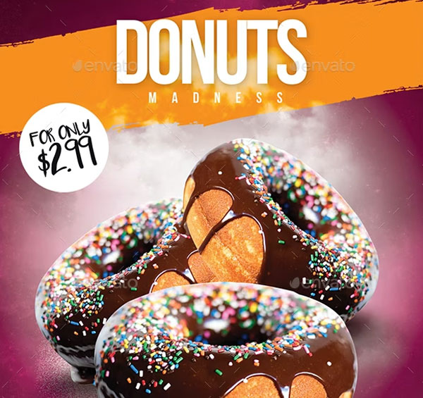 Donuts Madness Flyer Template