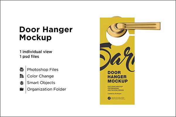 Door Hanger PSD Mockup