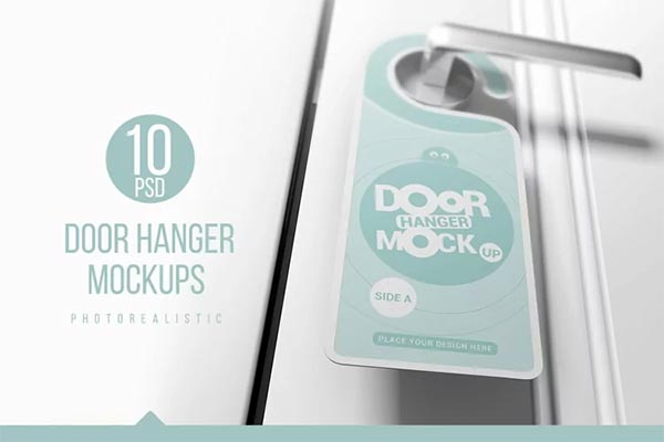Door Hanger Print Mockups