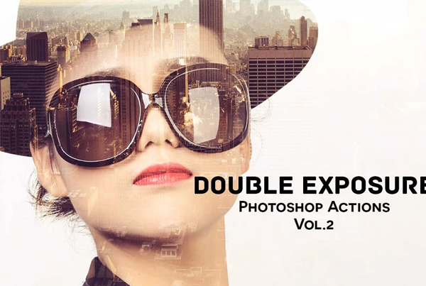 Double Exposure PSD Actions Template