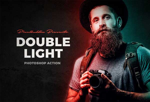 Double Light Hope Poster Photoshop Action