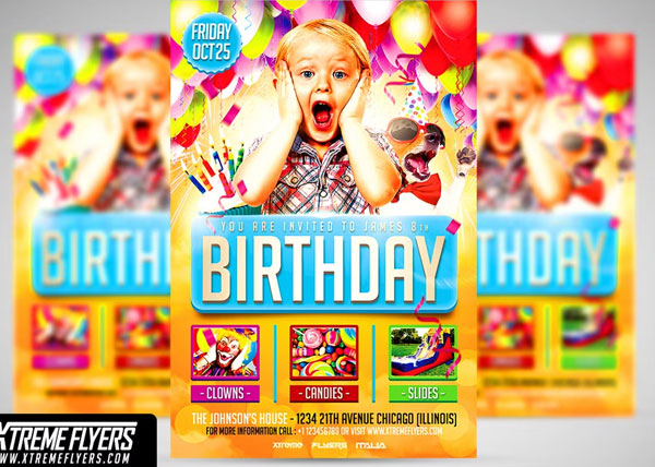 Download Best Kids Birthday Invitation Flyer Templates