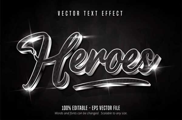 Download Glossy 3D PSD Text Effects