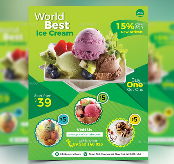 Download Ice Cream Restaurant Menu Flyers