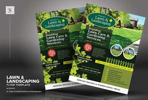 Download Lawn & Landscaping Service Flyer Templates