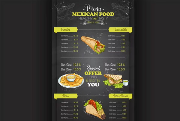 Download Mexican Food Menu Flyer Template