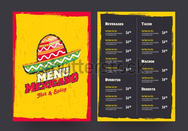 Download Mexican Restaurant Menu Flyer Template