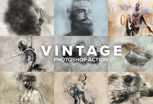 Download Vintage Sketch Photoshop Actions