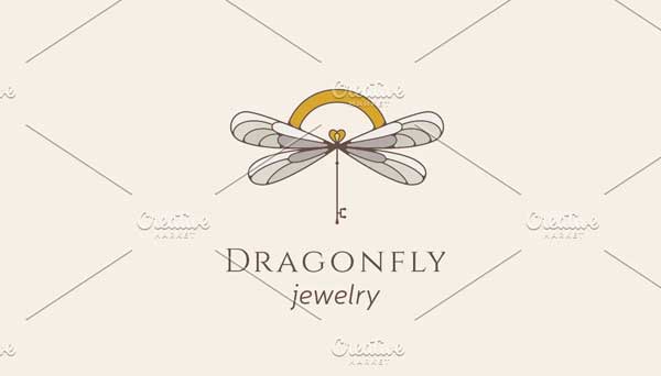 Dragonfly Jewelry Logo Template