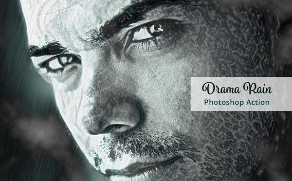 Drama Rain Photoshop Action Download