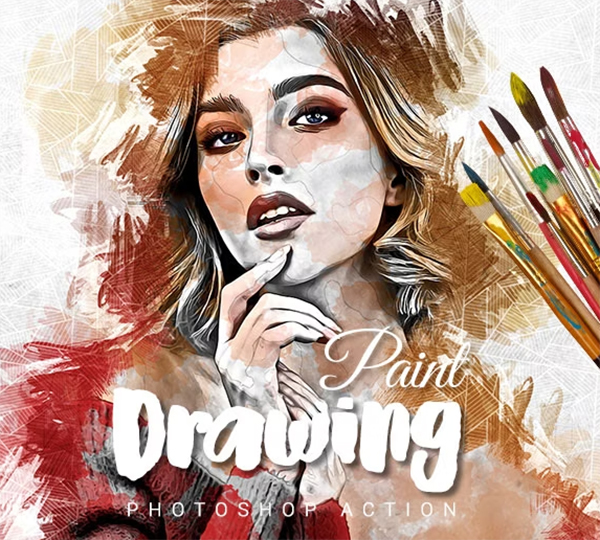Drawing Paint Photoshop Action