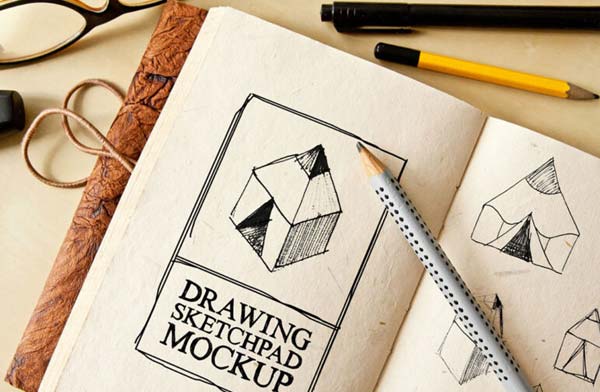 Drawing Sketch Pad Mockup