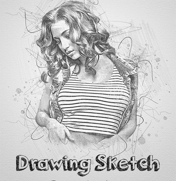 Drawing Sketch Photoshop Action