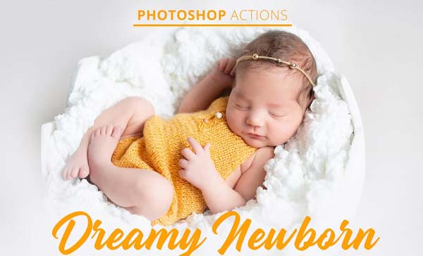 Dreamy Newborn Actions for PSD
