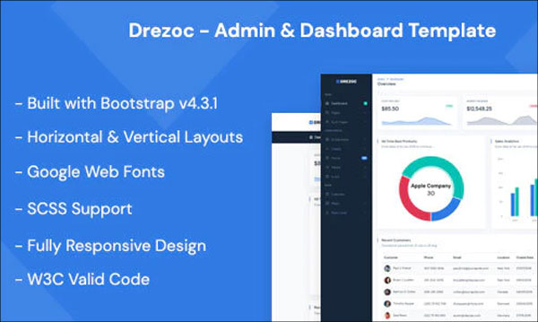 Drezoc - Admin & Dashboard Template