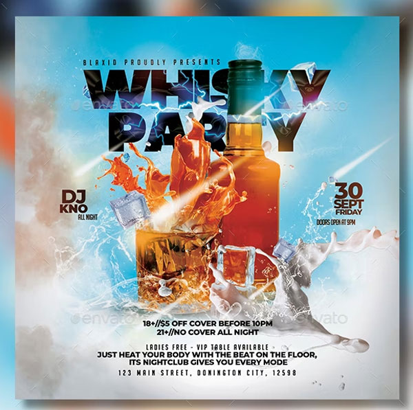 Drink Mix Party Flyer Templates
