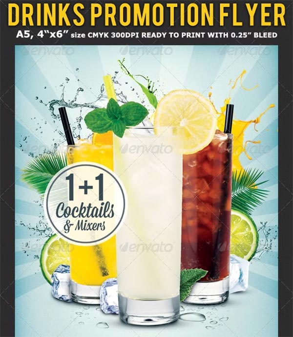 Drinks Promotion Advertising Flyer Template