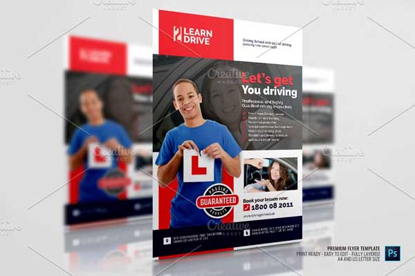 Driving Class and Lesson Flyer