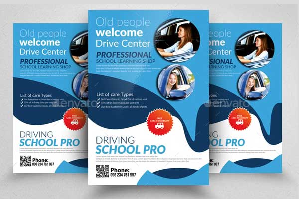 Driving Lesson and Tutorial Flyer