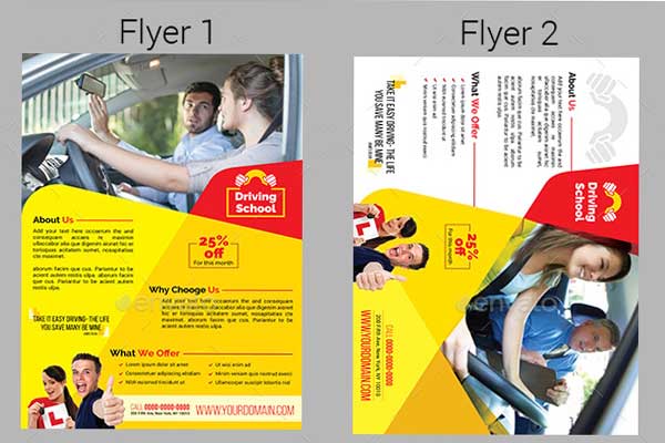 Driving School Flyers Bundle