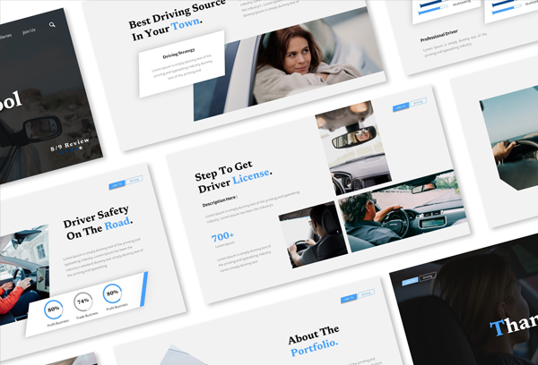 Driving School Google Slides Presentation Template