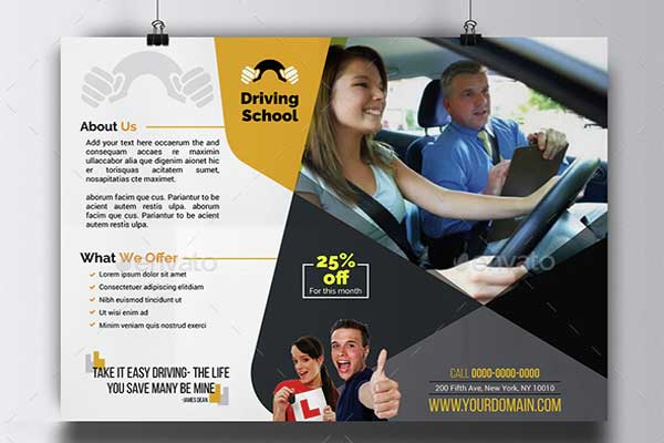 Driving School Photoshop Flyer