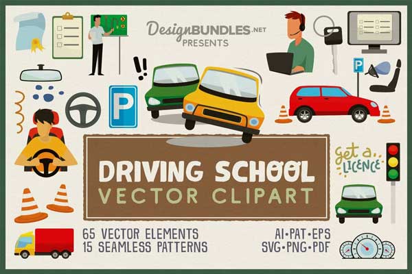 Driving School Vector Flyer Pack