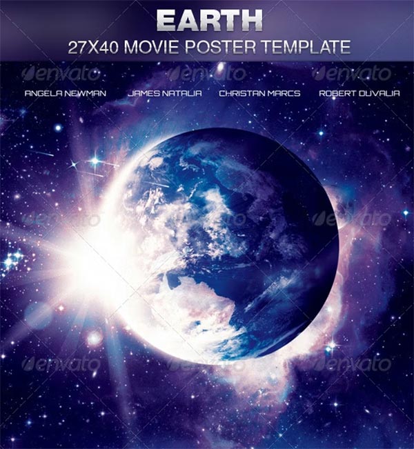 Earth Movie Poster Template