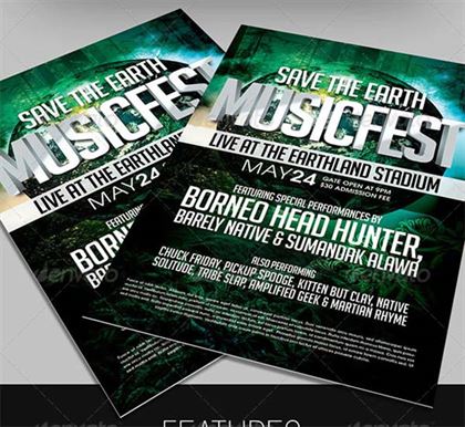 Earth Music Fest Concert Poster Template