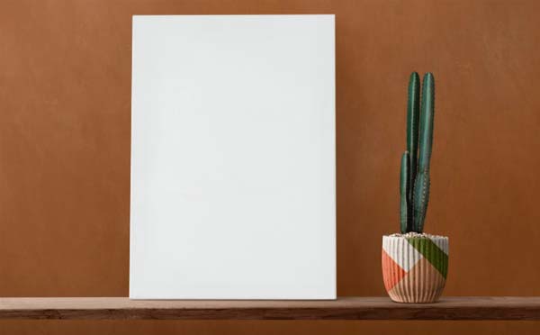 Easel Stand with Canvas Mockups
