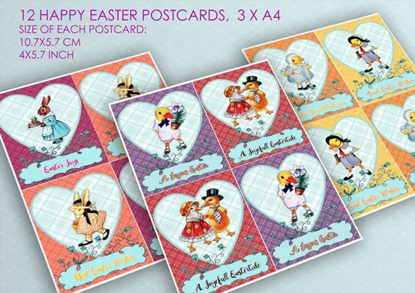 Easter Cards and Postcards Template