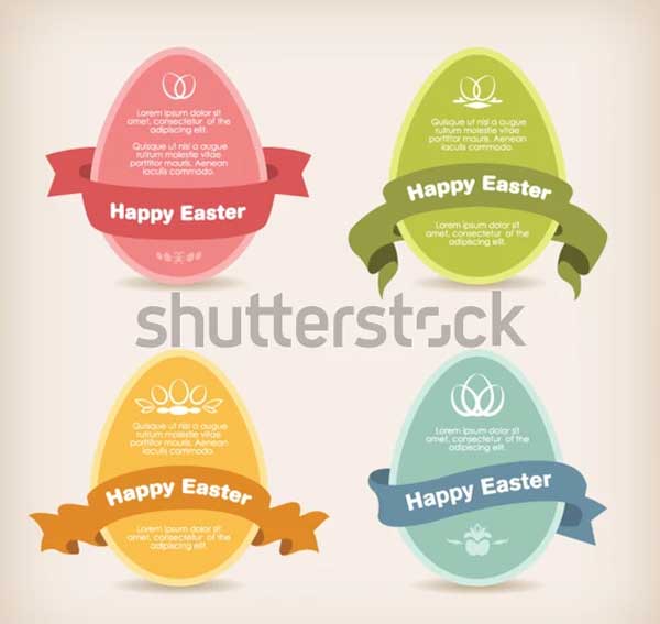 Easter Eggs Badge Template