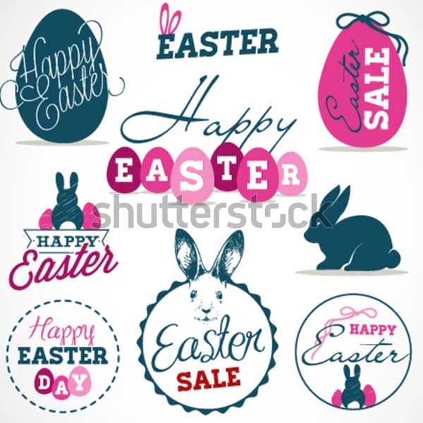 Easter Greeting Card Design Elements
