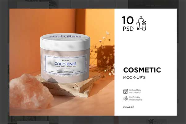 Easy To Edit Cosmetic Mockup PSD Templates