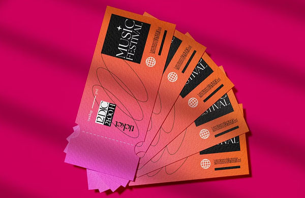 Easy to Customize Ticket Pass Mockup