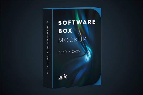 Editable 3D Software Box Mockups