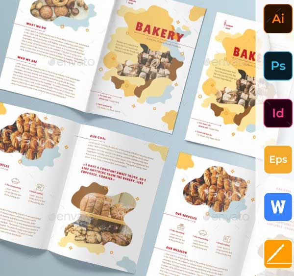 Editable Bake Sale Bi-fold Brochure Template