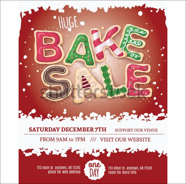 Editable Bake Sale Flyer Template