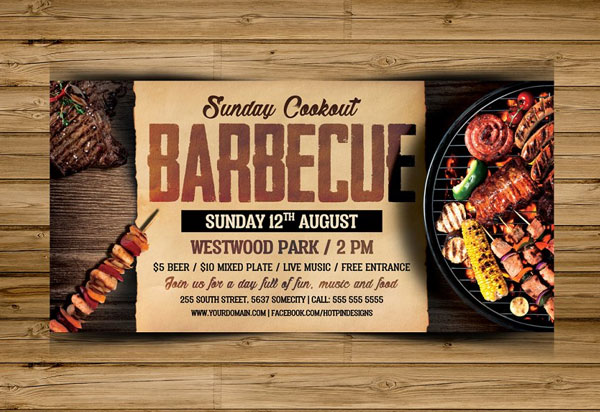 Editable Barbecue Bbq Flyer Template